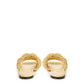 Beige Raffia Mule with Maxi Intreccio Detail
