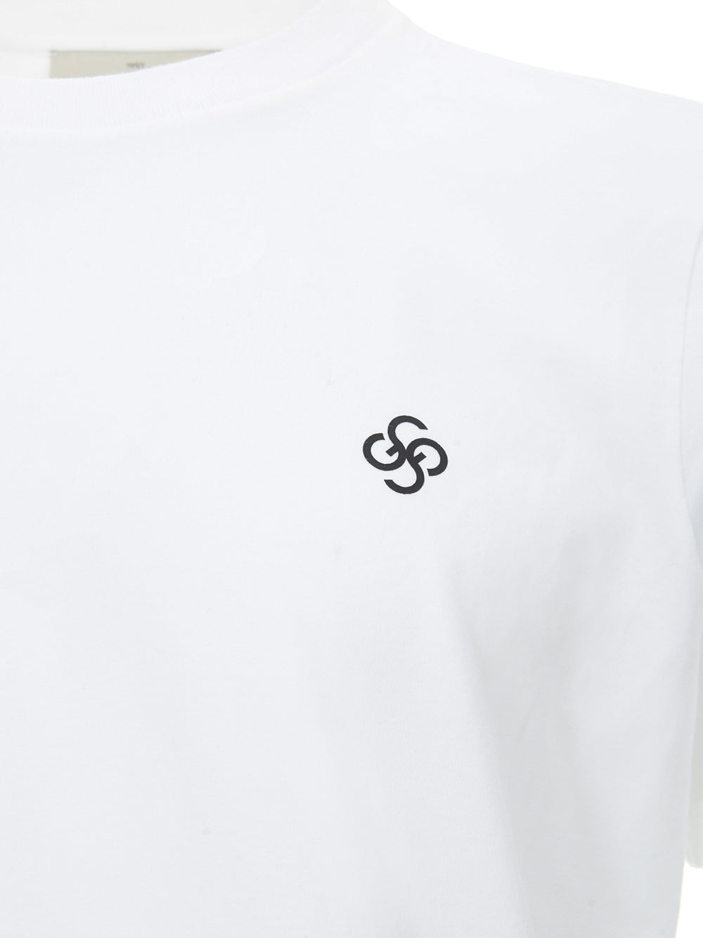 Elegant White Logo Cotton Tee