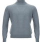 Elegant Grey Cashmere Turtleneck Jumper
