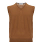 Elegant Italian Wool V-Neck Vest