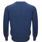 Elegant Blue Wool Cardigan with Pockets