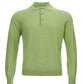 Elegant Green Wool Polo Sweater