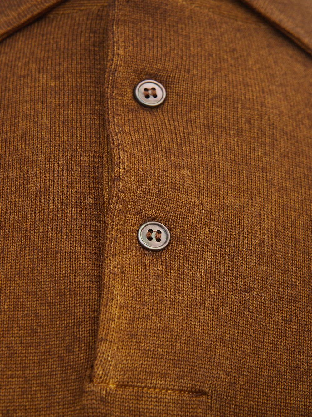 Elegant Brown Wool Polo Sweater