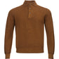 Elegant Brown Wool Polo Sweater