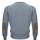Elegant Grey Cashmere V-Neck Sweater