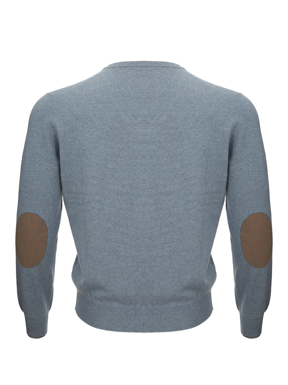 Elegant Grey Cashmere V-Neck Sweater