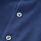 Elegant Blue Wool Polo Sweater