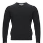 Elegant Black Wool V-Neck Men's Sweater