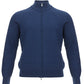 Elegant Blue Wool Mock Turtleneck Cardigan