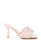 Elegant Pink Leather Sandal Mules