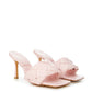 Elegant Pink Leather Sandal Mules