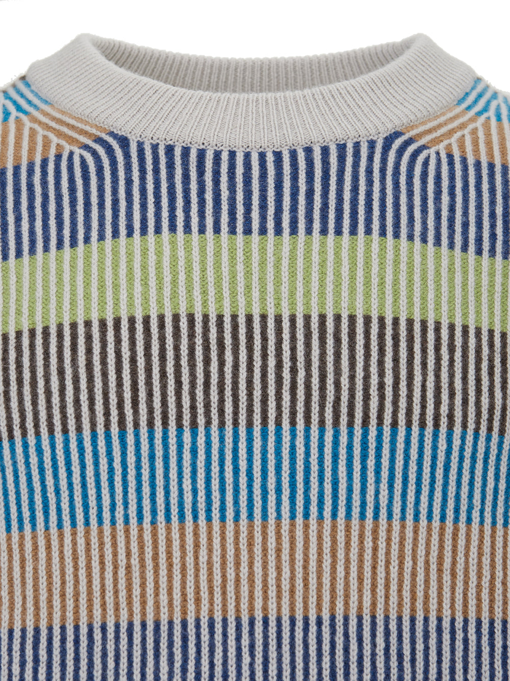 Multicolor Cashmere Round Neck Sweater