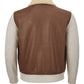 Elegant Wool and Eco-Leather Jacket with Fur Collar