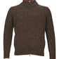 Elegant Italian Wool Mock Zip Sweater