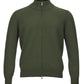 Elegant Green Wool Mock Zip Sweater