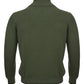 Elegant Green Wool Mock Zip Sweater