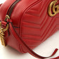 Elegant Red Leather Marmont Shoulder Bag