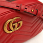 Elegant Red Leather Marmont Shoulder Bag