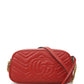 Elegant Red Leather Marmont Shoulder Bag