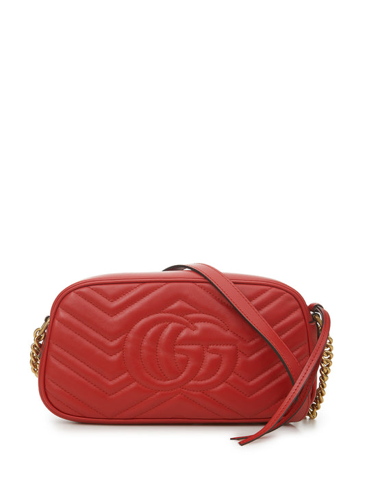 Elegant Red Leather Marmont Shoulder Bag