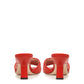 Glamorous Red Leather Matelassé Sandals