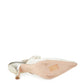 Elegant Ivory Slingback Pumps with Embroidery