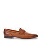 Elegant Tobacco Leather Loafers with Fade Effect