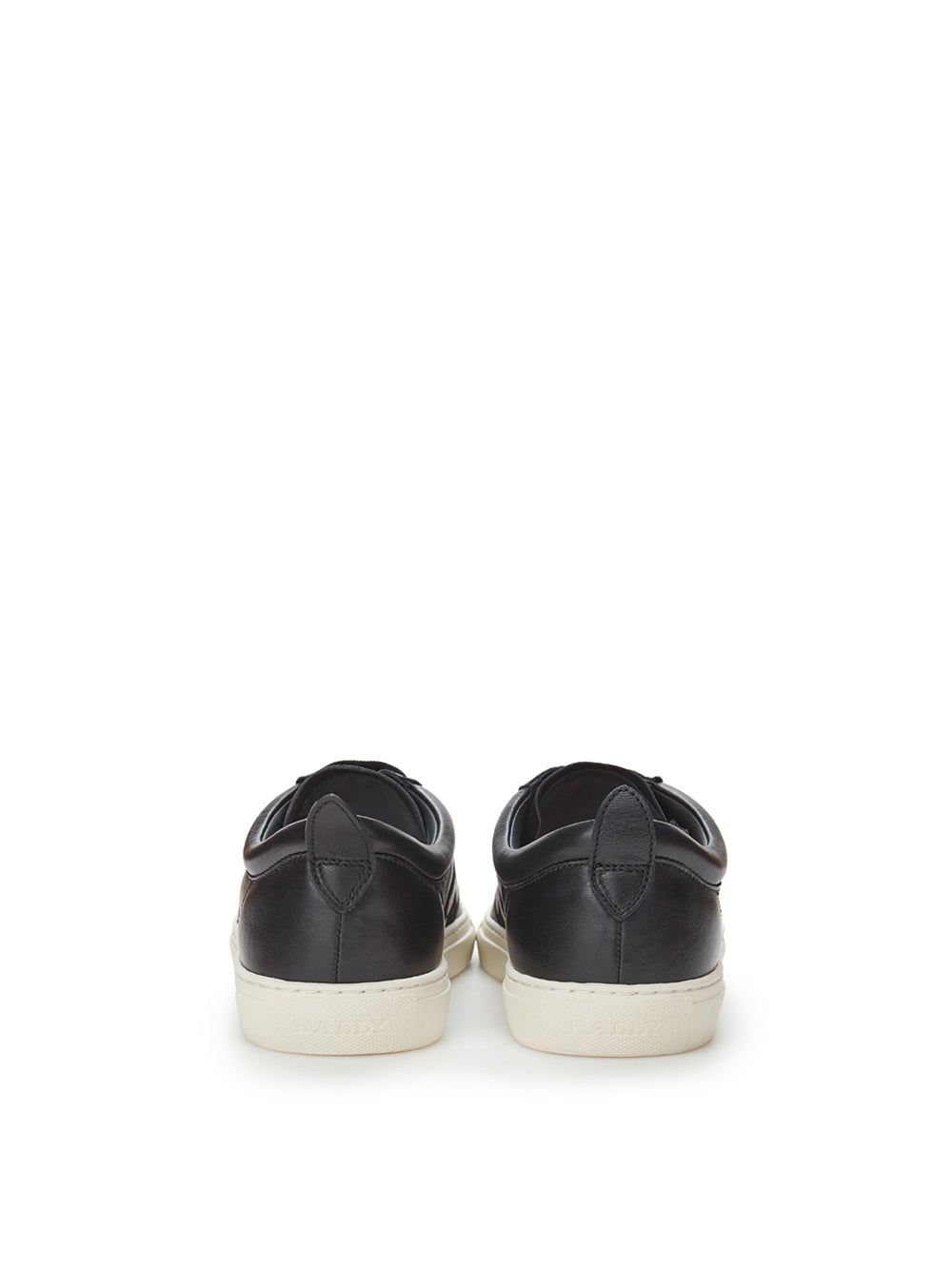 Elegant Black Leather Vita-Parcours Sneakers