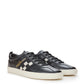 Elegant Black Leather Vita-Parcours Sneakers