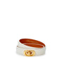 Elegant White Leather Dior Double Band Bracelet