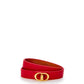 Elegant Red Leather Double Band Bracelet