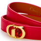 Elegant Red Leather Double Band Bracelet