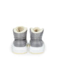 Elevated Grey High-Top Fur-Lined Sneakers