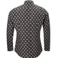 Chic Black Floral Cotton Shirt