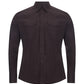 Sleek Dark Brown Slim Fit Cotton Shirt
