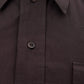 Sleek Dark Brown Slim Fit Cotton Shirt