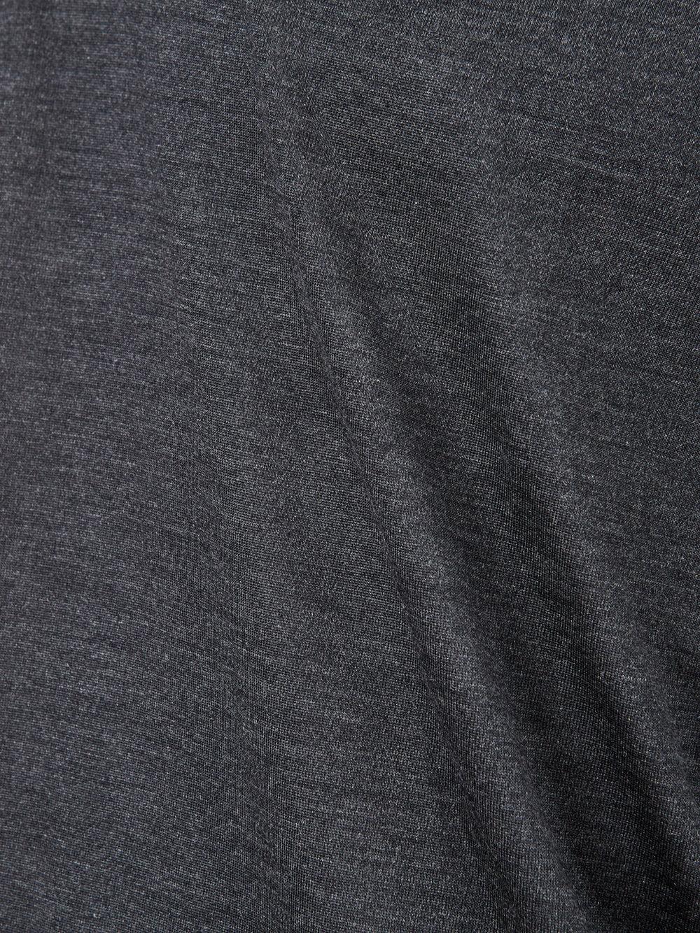 Elegant Dark Grey Silk V-Neck T-Shirt