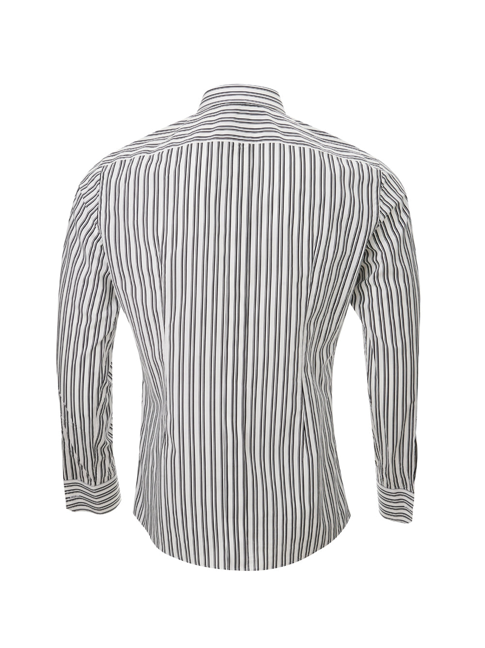 Elegant Monochrome Striped Button-up Shirt