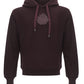 Elegant Purple Cotton Hooded Sweatshirt
