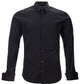 Elegant Slim Fit Black Cotton Shirt