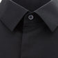 Elegant Slim Fit Black Cotton Shirt
