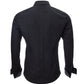 Elegant Slim Fit Black Cotton Shirt