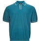 Elegant Petrol Blue Knit Polo Shirt