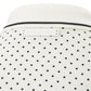 Elegant White Polka Dot Piquet Polo Shirt