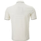 Elegant White Polka Dot Piquet Polo Shirt