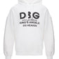 Regal White Cotton Hooded Sweater