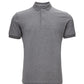 Elegant Grey Cotton Polo with Tonal Logo