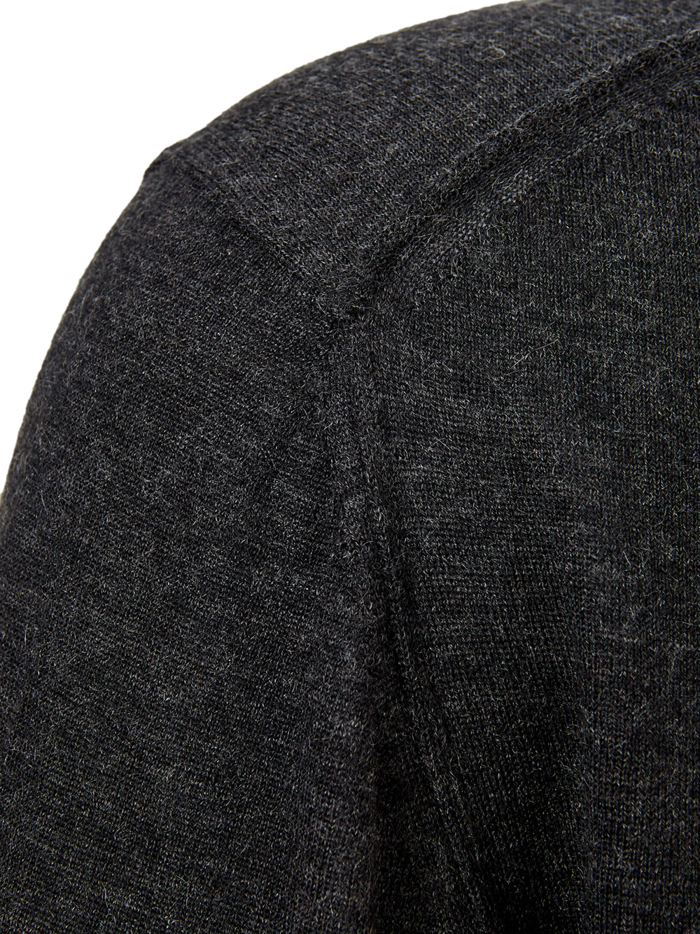 Italian Cashmere V-Neck Sweater - Dark Grey