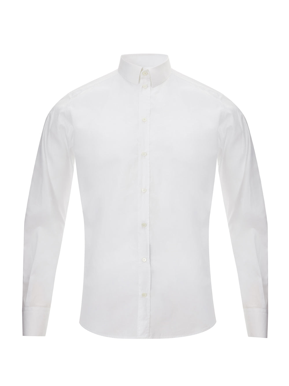 Elegant White Cotton Men's Shirt