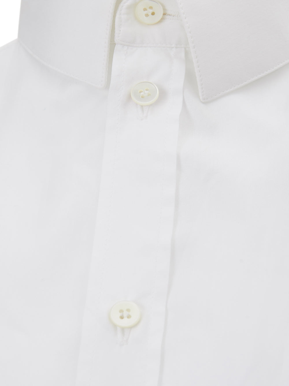 Elegant White Cotton Men's Shirt